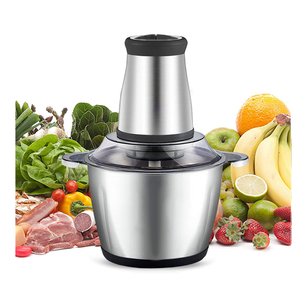 Robot da Cucina Acciaio Inox 3L 4 Lame 2 Velocità