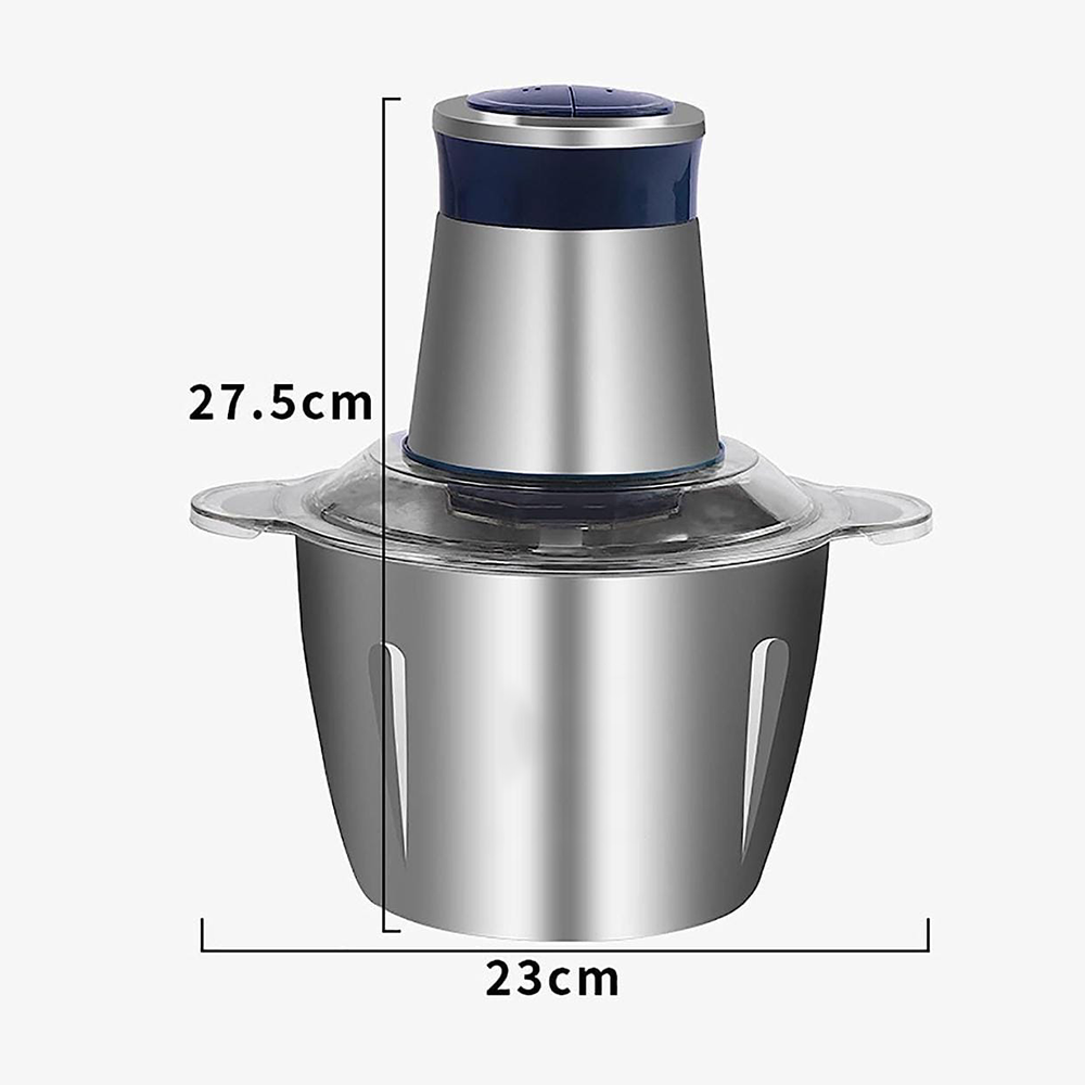 Robot da Cucina Acciaio Inox 3L 4 Lame 2 Velocità