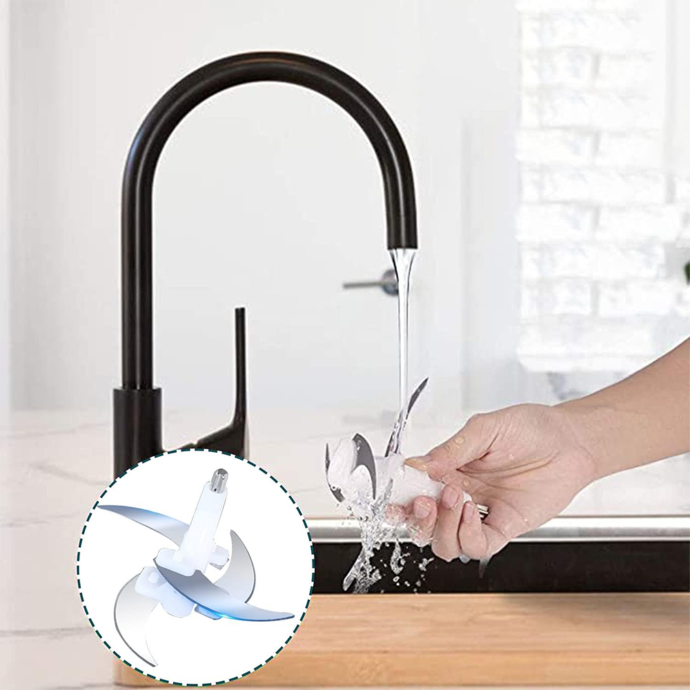 Robot da Cucina Acciaio Inox 3L 4 Lame 2 Velocità