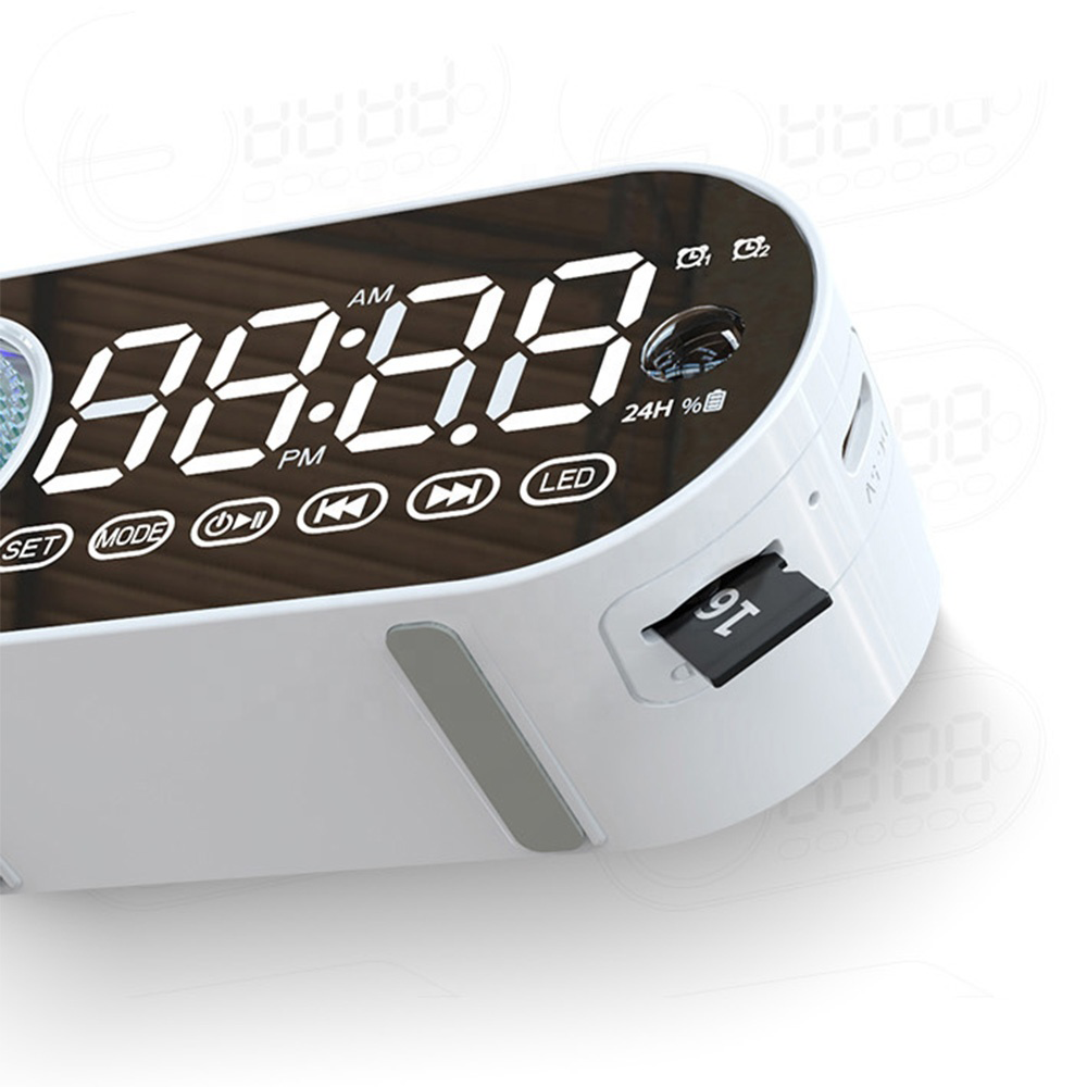 Orologio Sveglia Bluetooth Multifunzionale con Speaker Integrato