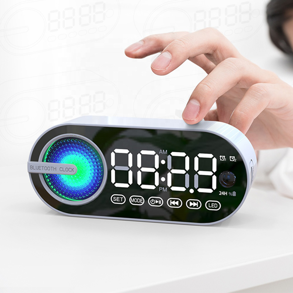 Orologio Sveglia Bluetooth Multifunzionale con Speaker Integrato