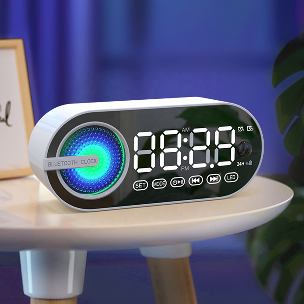 Orologio Sveglia Bluetooth Multifunzionale con Speaker Integrato