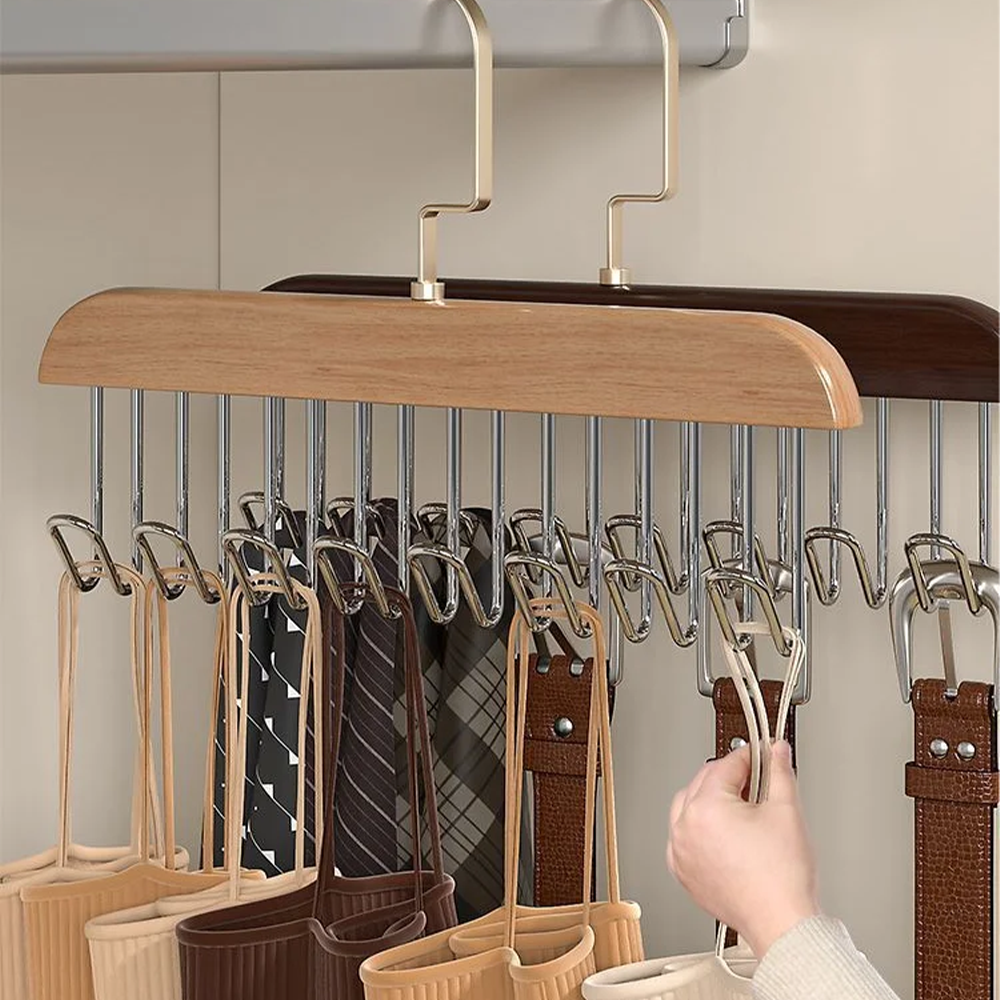 Gruccia Appendino Salvaspazio Effetto Legno