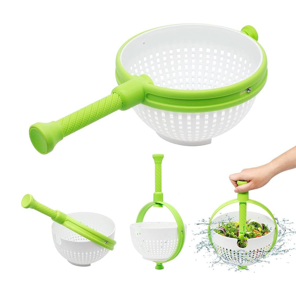 Centrifuga Scolapasta Rotante 5 Litri per Lavare Asciugare e Servire Verdure
