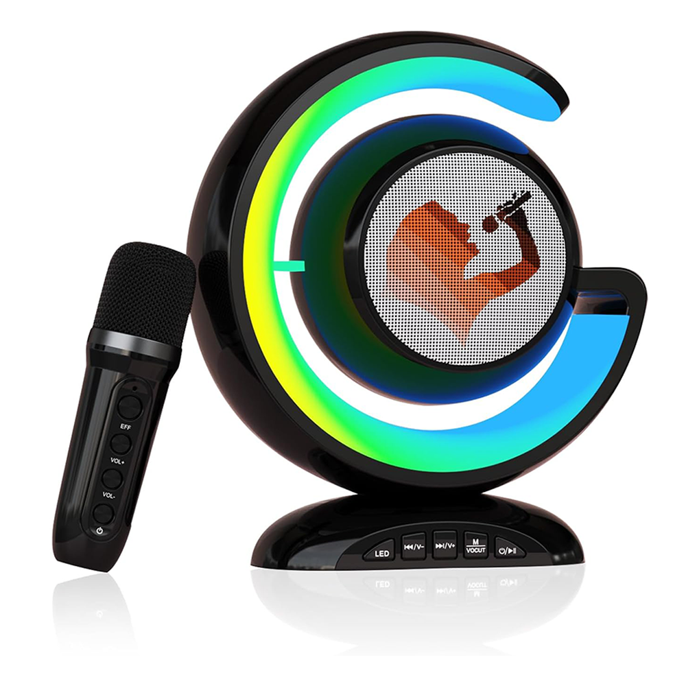 Altoparlante Karaoke Bluetooth Portatile con Luci RGB per Feste