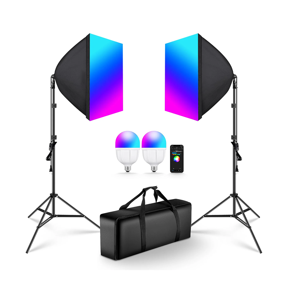 Kit Illuminazione RGB Neewer NK800 Pro con Softbox e Controllo App
