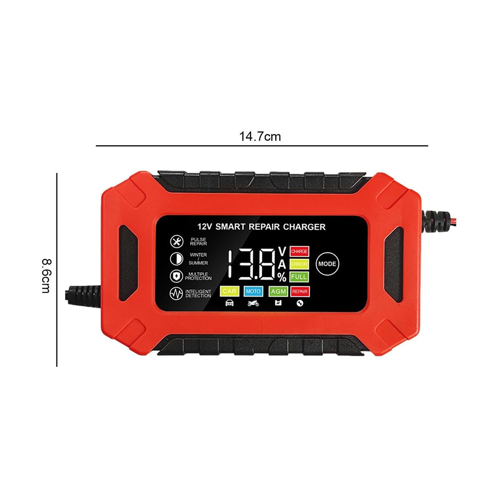 Kit Ricarica e Avviamento Batteria Veicoli 12V con Display LCD
