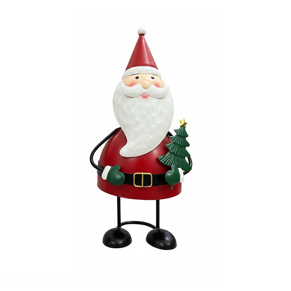 Addobbo Natalizio in Latta Babbo Natale Renna Stilizzata