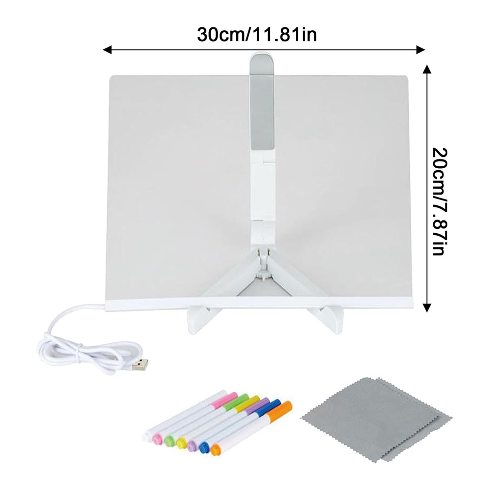 Lavagna Luminosa LED Cancellabile Penne Colorate