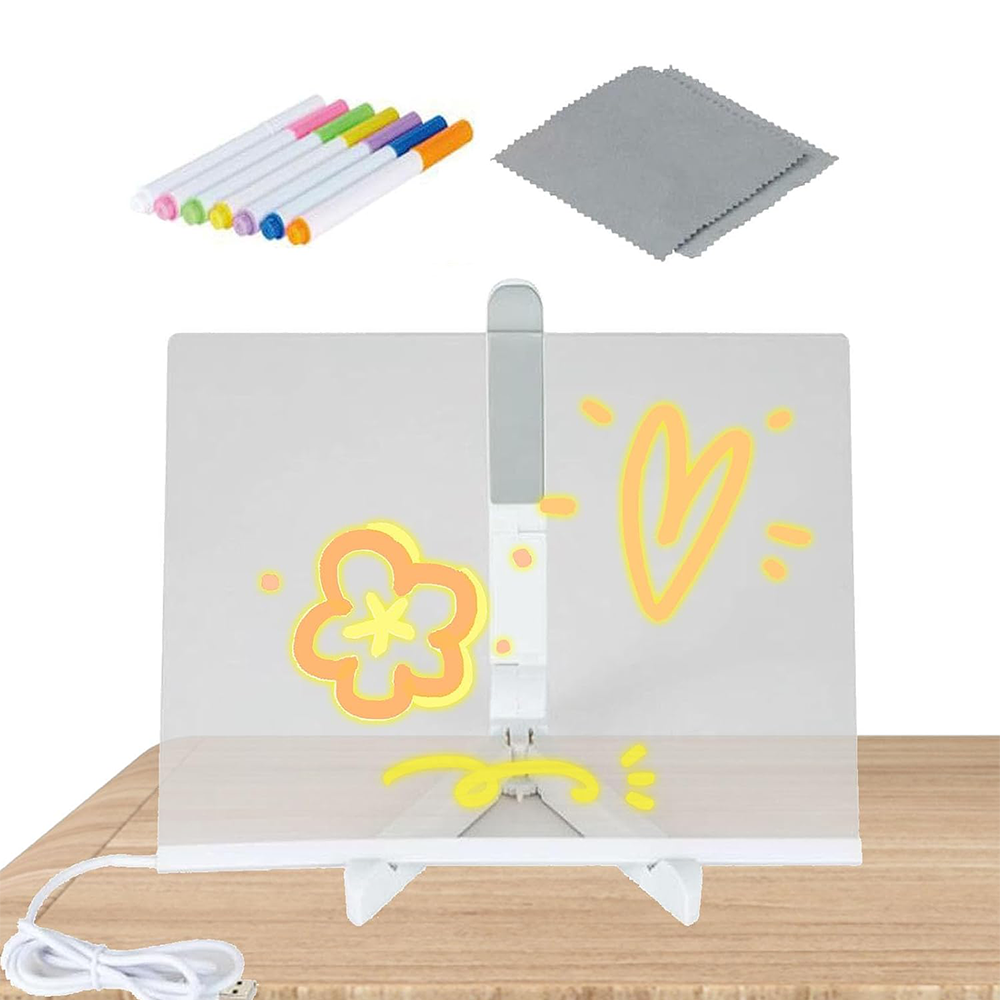 Lavagna Luminosa LED Cancellabile Penne Colorate