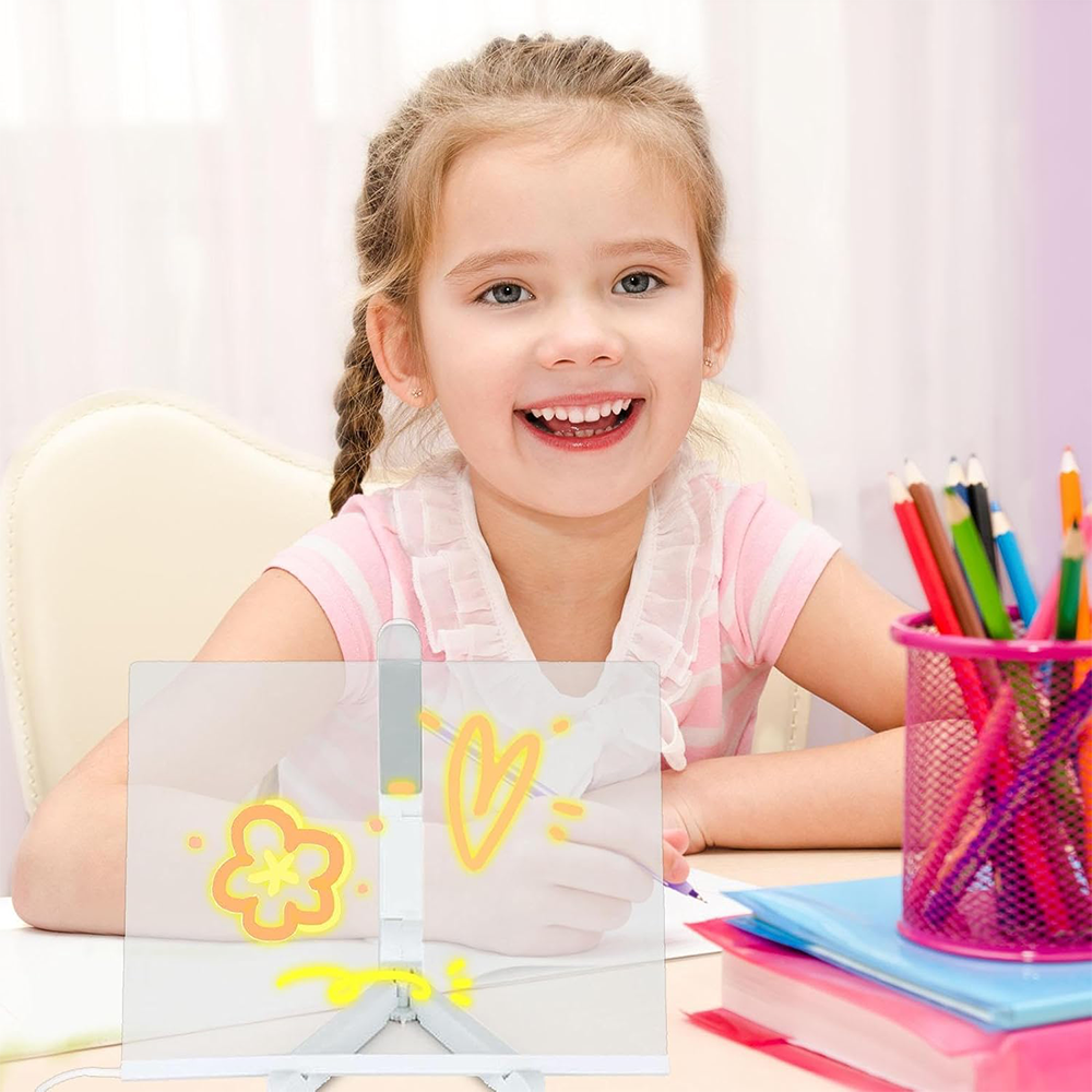 Lavagna Luminosa LED Cancellabile Penne Colorate