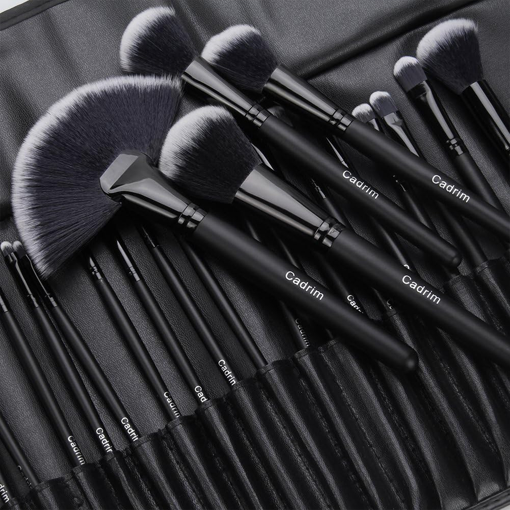 Set Pennelli Trucco 32 Pezzi con Custodia in Pelle
