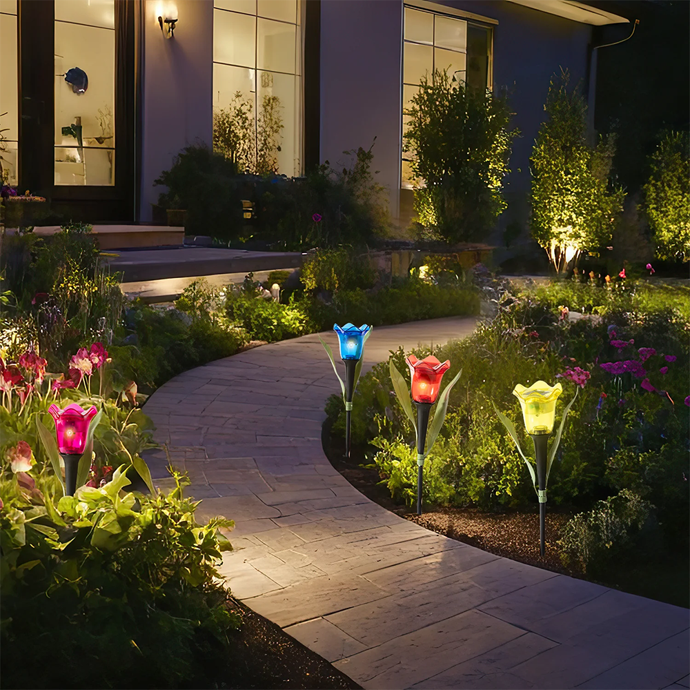 Lampada Solare Tulipano LED da Giardino