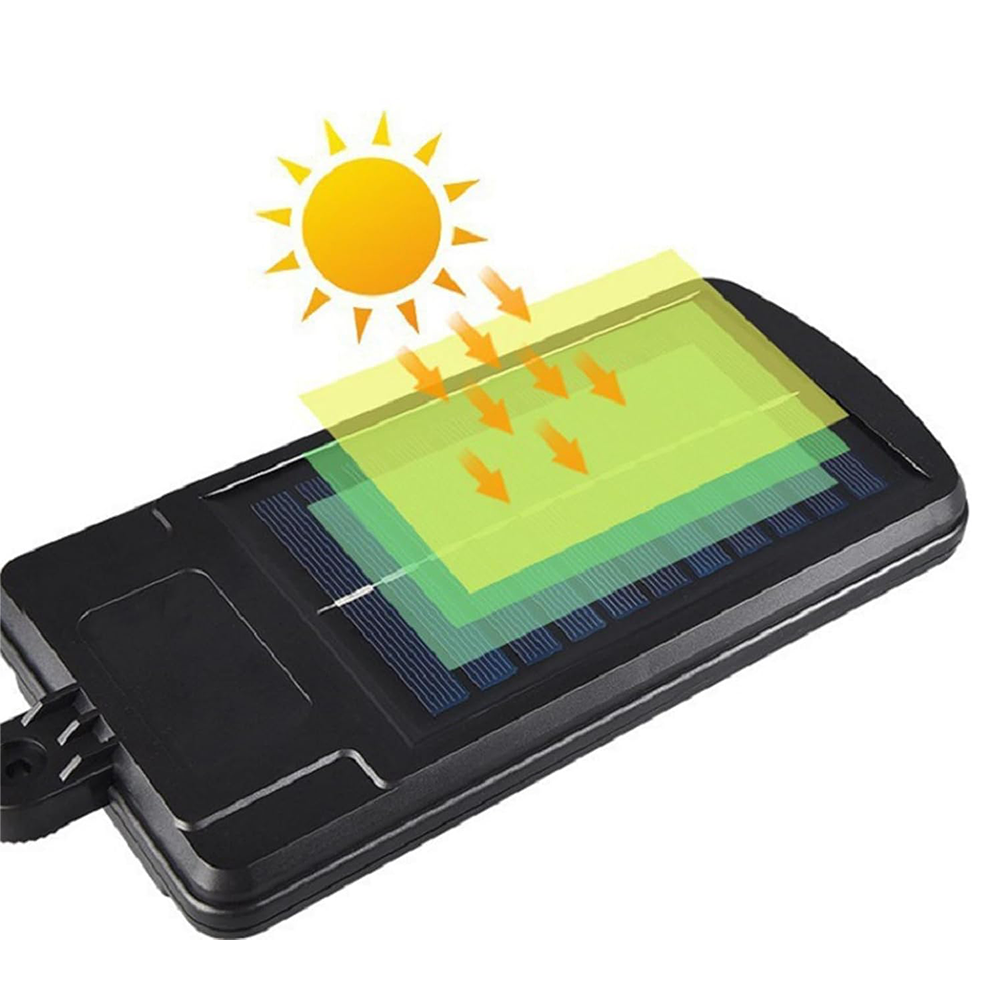 Lampada Esterna Solare Potente 120 LED 6 COB Sensore Movimento e Telecomando