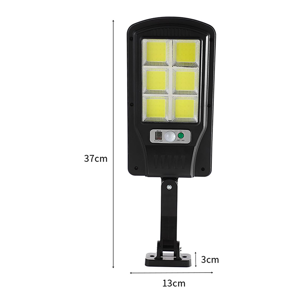 Lampada Esterna Solare Potente 120 LED 6 COB Sensore Movimento e Telecomando