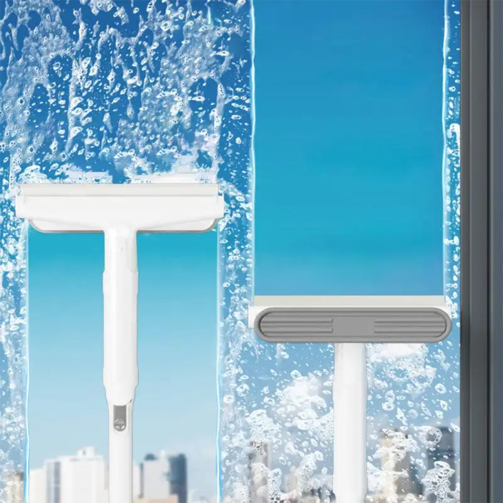 Lavavetri Telescopico 3 in 1 con Spray e Contenitore Integrato