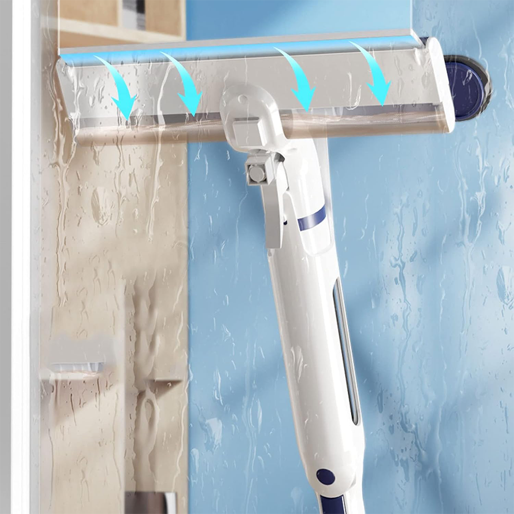 Lavavetri Telescopico 3 in 1 con Spray e Contenitore Integrato
