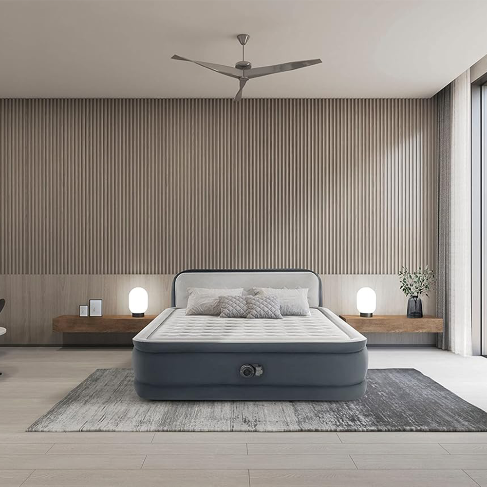 Materasso Gonfiabile Deluxe con Pompa Elettrica Integrata e Tecnologia Fiber-Tech