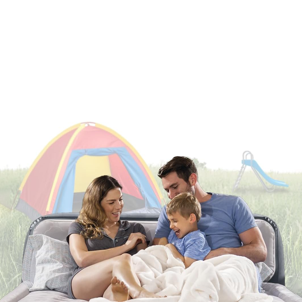 Materasso Gonfiabile Deluxe con Pompa Elettrica Integrata e Tecnologia Fiber-Tech