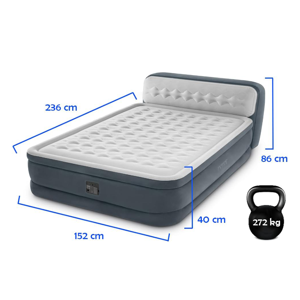 Materasso Gonfiabile Deluxe con Pompa Elettrica Integrata e Tecnologia Fiber-Tech