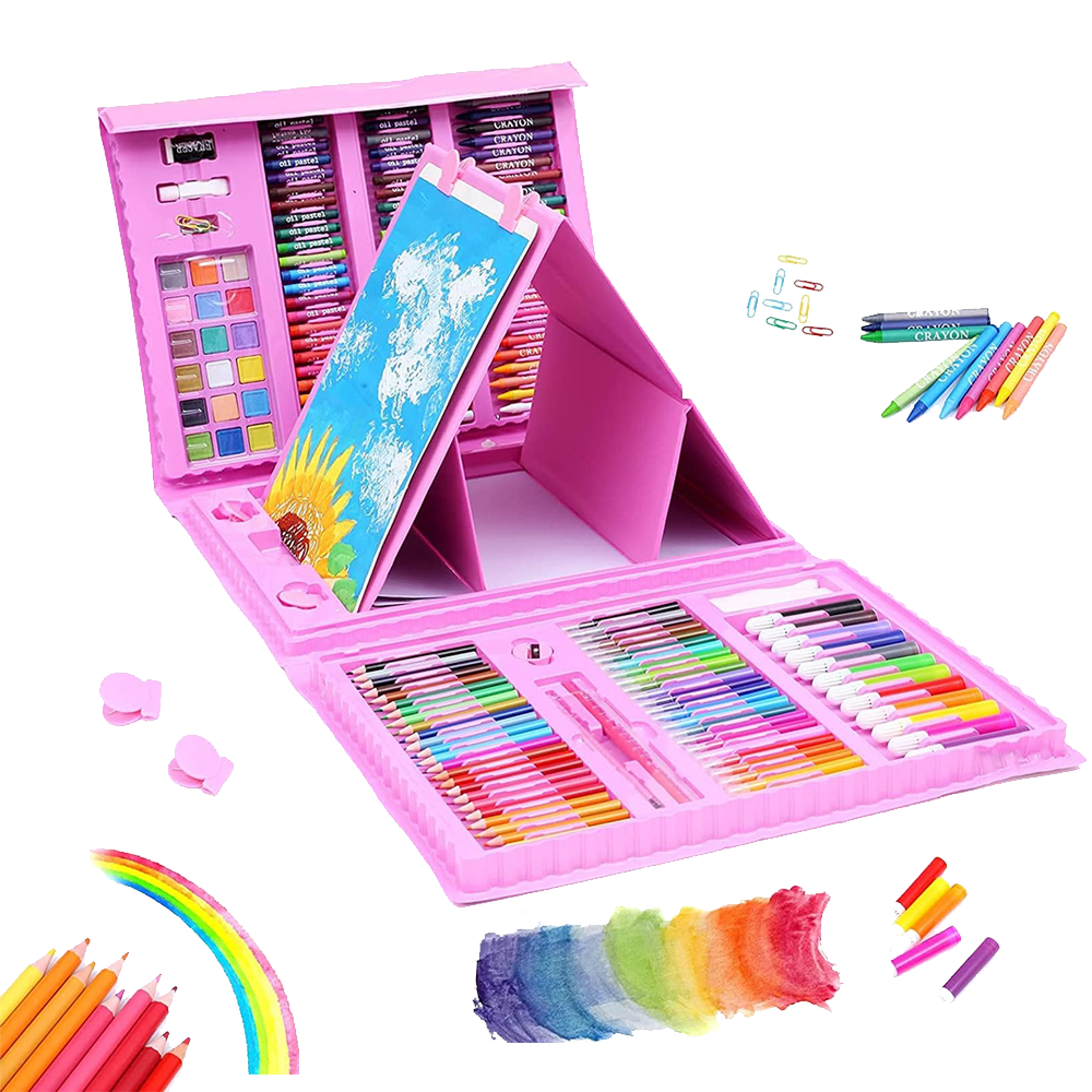 Valigetta Creativa Portatile Set Disegno Bambini 208 Pezzi
