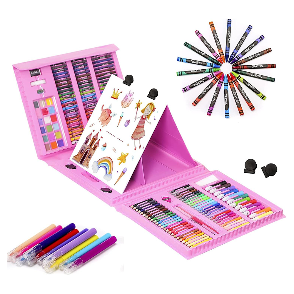 Valigetta Creativa Portatile Set Disegno Bambini 208 Pezzi