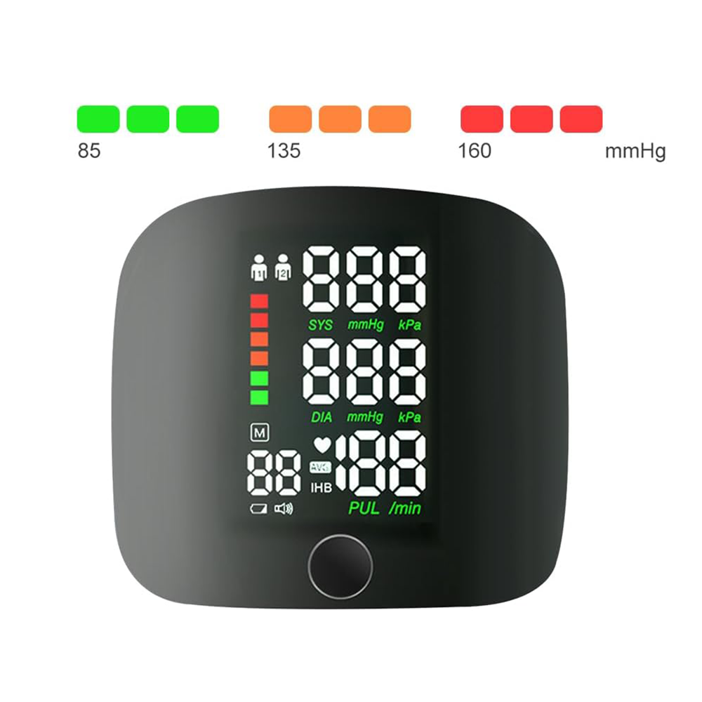 Misuratore di Pressione da Polso LED Touch con Voce Italiana
