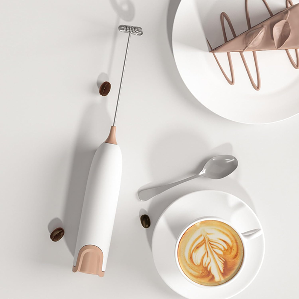 Montalatte Portatile a Batteria per Cappuccino, Latte e Cioccolata