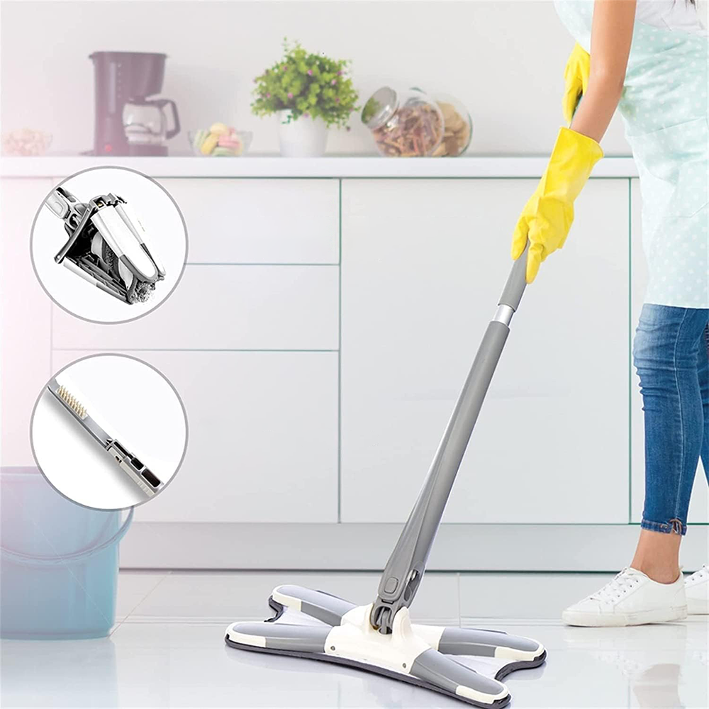 Mop Auto-Strizzante Rotante con Testa in Microfibra
