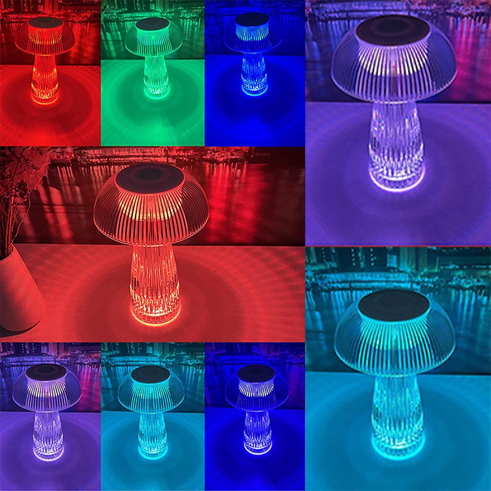 Lampada da Tavolo Ricaricabile a Fungo RGB