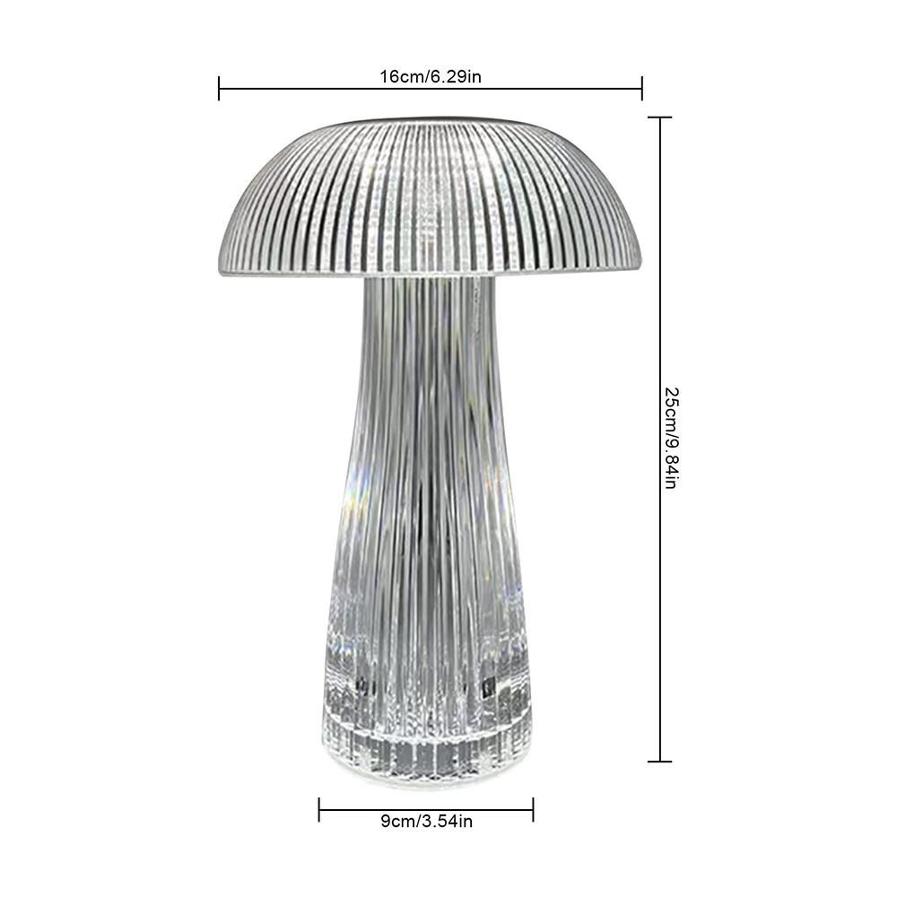 Lampada da Tavolo Ricaricabile a Fungo RGB