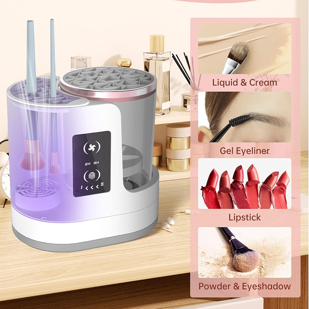 Lava e Asciuga Pennelli Trucco Automatico 3 in 1