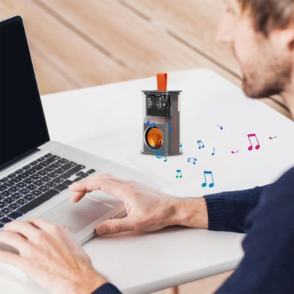 Altoparlante Wireless Bluetooth 5.3 con Bassi Potenti e Luci LED