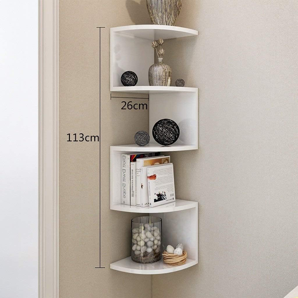 Mensole Angolari a 5 Ripiani  – Design Moderno e Salvaspazio