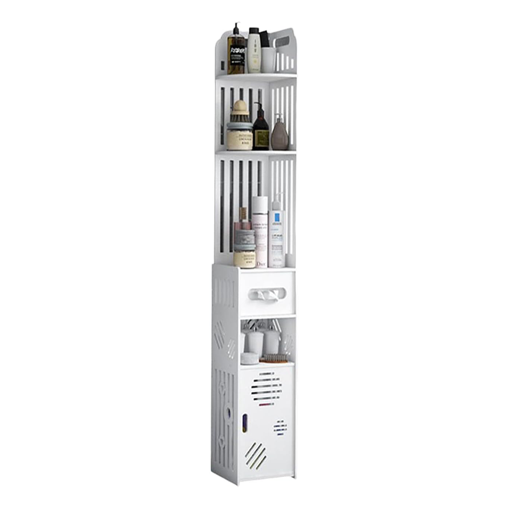 Mobile Angolare Bagno Multi-Ripiano PVC