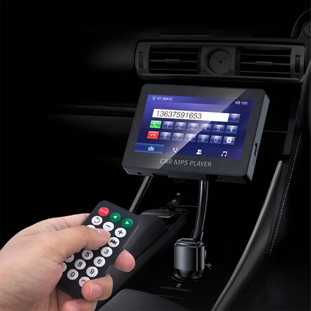 Monitor Auto Bluetooth 4.3” con Speaker e Trasmettitore FM