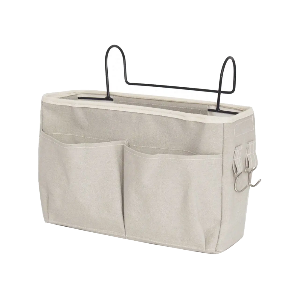 Organizer da Letto in Tela – Portaoggetti Comodino Multitasca