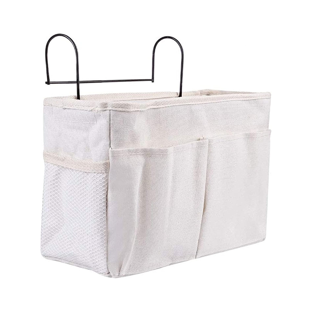 Organizer da Letto in Tela – Portaoggetti Comodino Multitasca