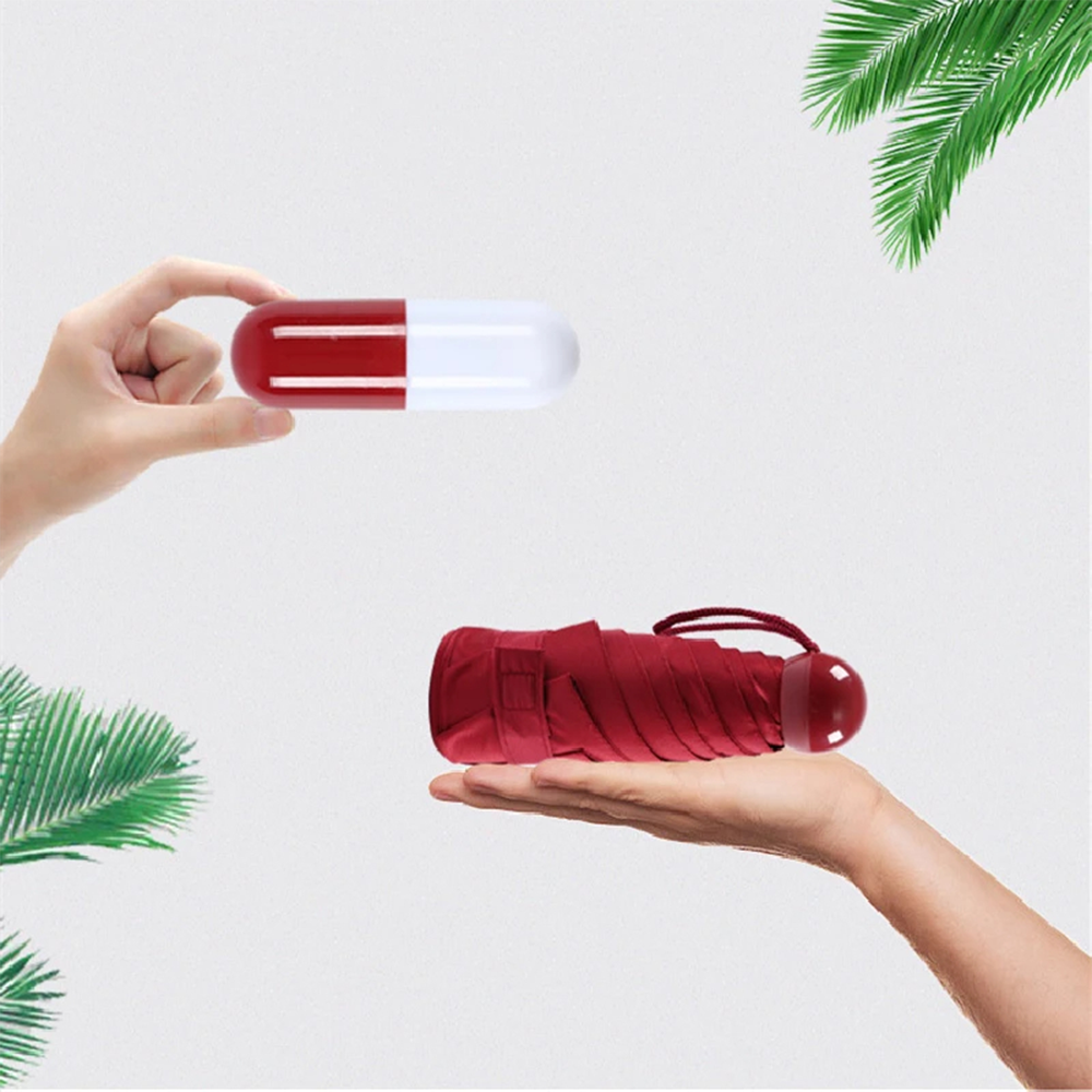 CapsuleShield - Ombrello Tascabile Ultra Leggero Anti-UV