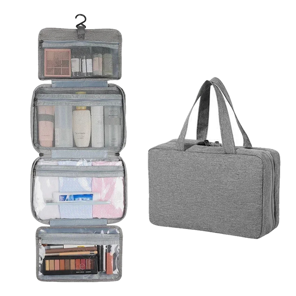 Borsa Beauty Case da Viaggio con Gancio e Scomparti