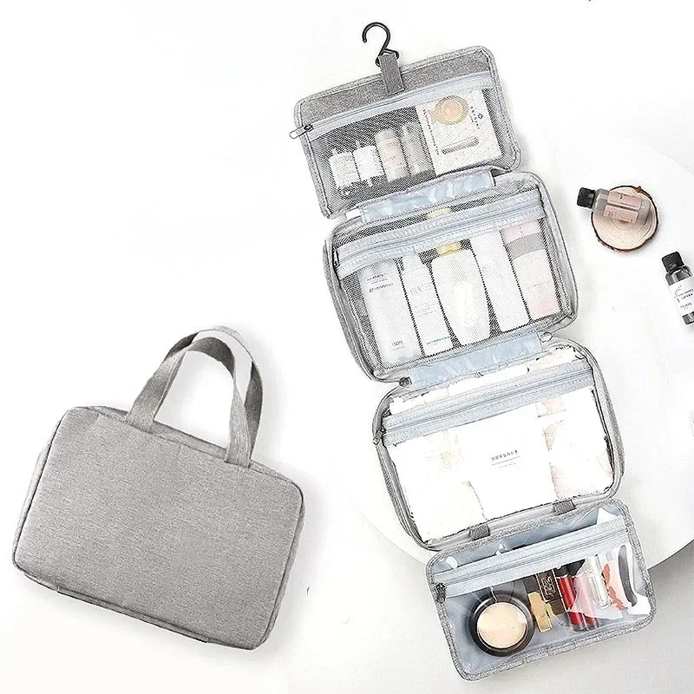 Borsa Beauty Case da Viaggio con Gancio e Scomparti