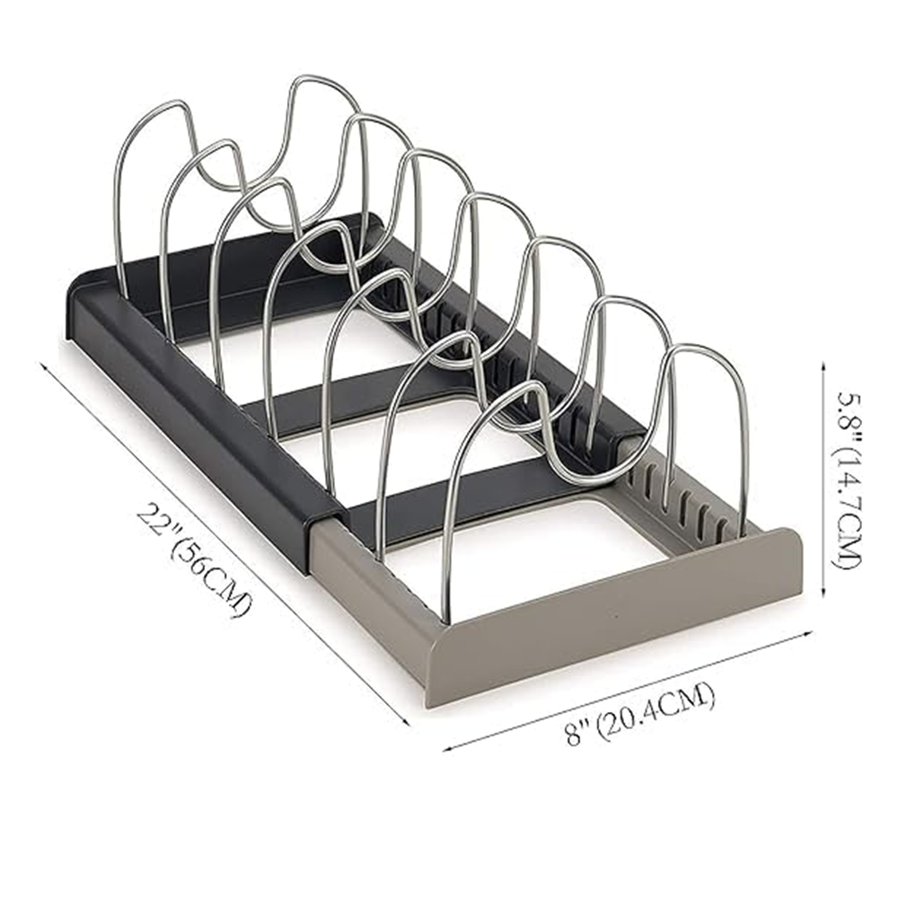 Organizer Cassetto Regolabile Porta Padelle e Coperchi