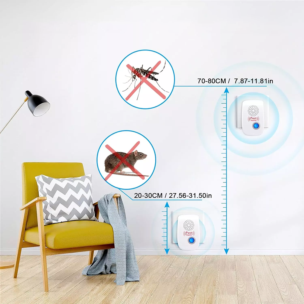 Dispositivo Ultrasuoni Antiparassiti – Repellente Elettronico Plug & Play per Insetti e Roditori