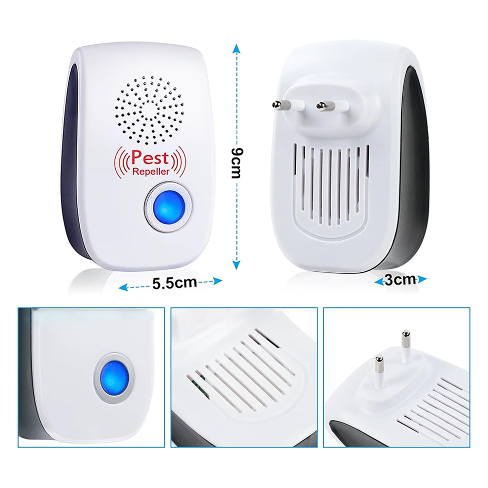 Dispositivo Ultrasuoni Antiparassiti – Repellente Elettronico Plug & Play per Insetti e Roditori