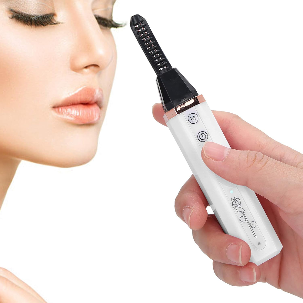 Piegaciglia Elettrico Ricaricabile con 3 Temperature e Denti Larga Spaziatura