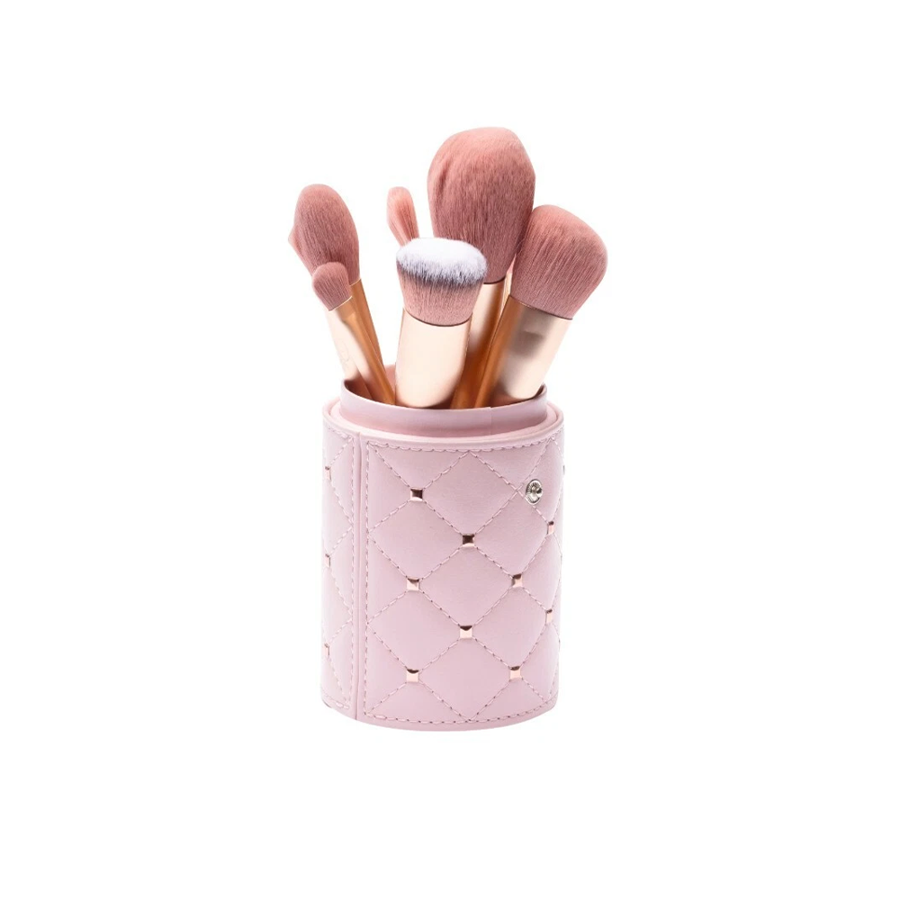 Pennelli Make Up Viso e Occhi 10 Pezzi con Custodia Rigida