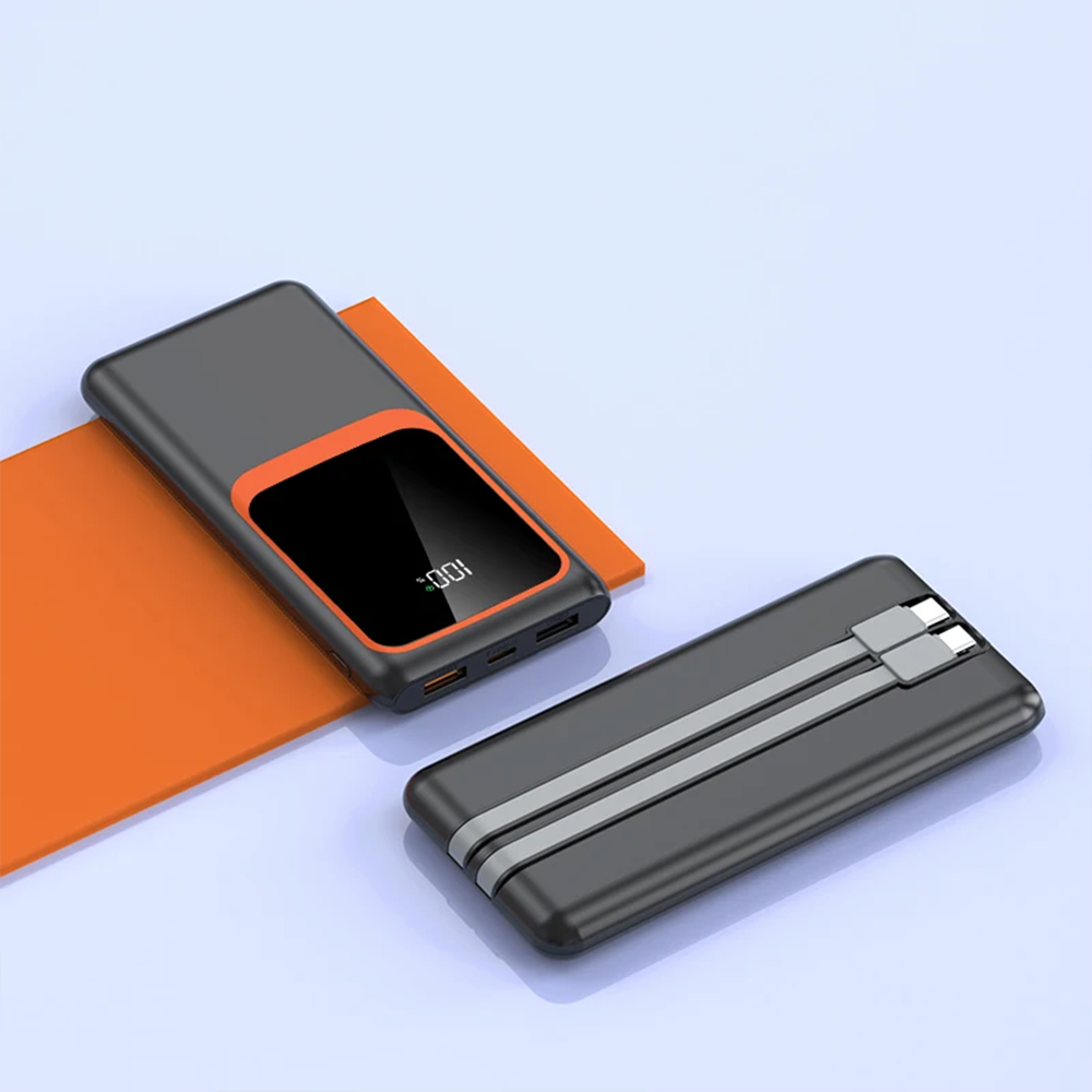 Power Bank 20000mAh Cavi Integrati Ricarica Rapida Display LED