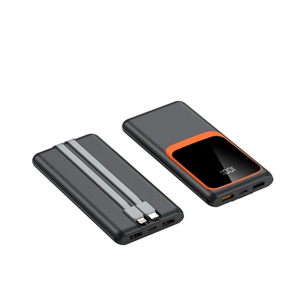 Power Bank 20000mAh Cavi Integrati Ricarica Rapida Display LED
