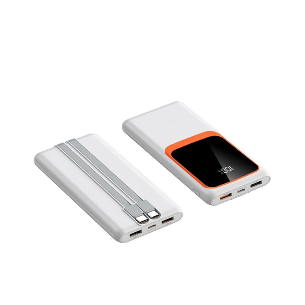 Power Bank 20000mAh Cavi Integrati Ricarica Rapida Display LED