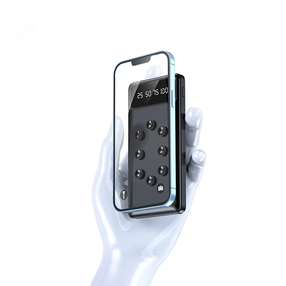 Powerbank 12000mAh con Supporto e Cavi Integrati